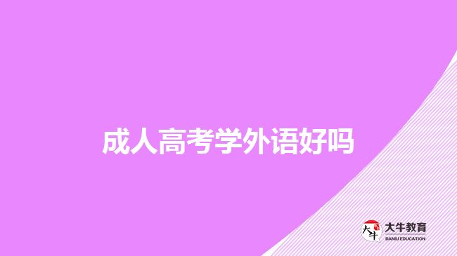 成人高考學(xué)習(xí)外語(yǔ)好嗎