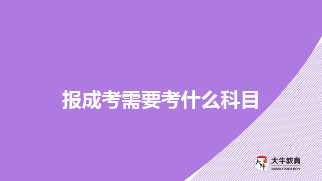 報成考需要考什么科目