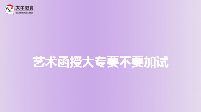 藝術(shù)函授大專要不要加試