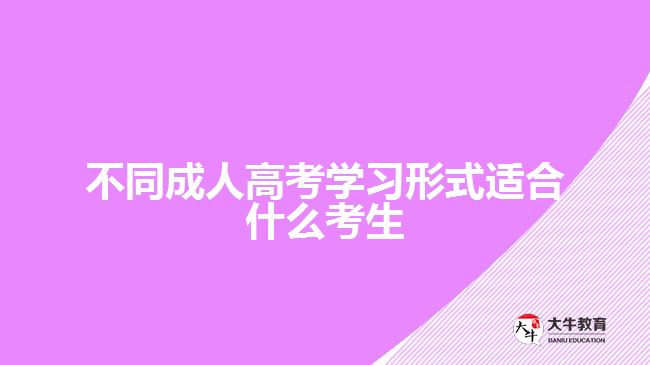 不同成人高考學習形式適合什么考生