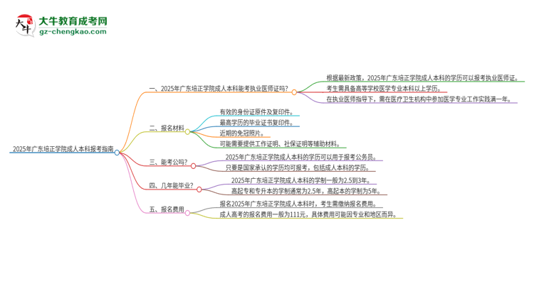 2025年廣東培正學(xué)院成人本科可否報(bào)考執(zhí)業(yè)醫(yī)師資格證？思維導(dǎo)圖