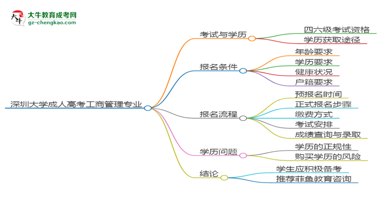 深圳大學(xué)2025年成考工商管理專(zhuān)業(yè)生可不可以考四六級(jí)？思維導(dǎo)圖