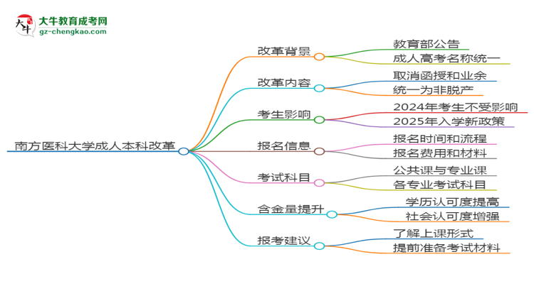 南方醫(yī)科大學(xué)2025年成考中醫(yī)學(xué)專業(yè)生可不可以考四六級？思維導(dǎo)圖