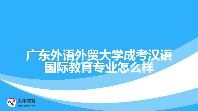 廣東外語(yǔ)外貿(mào)大學(xué)成考漢語(yǔ)國(guó)際教育專(zhuān)業(yè)怎么樣