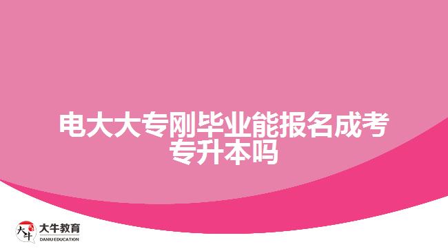 電大大專剛畢業(yè)能報名成考專升本嗎