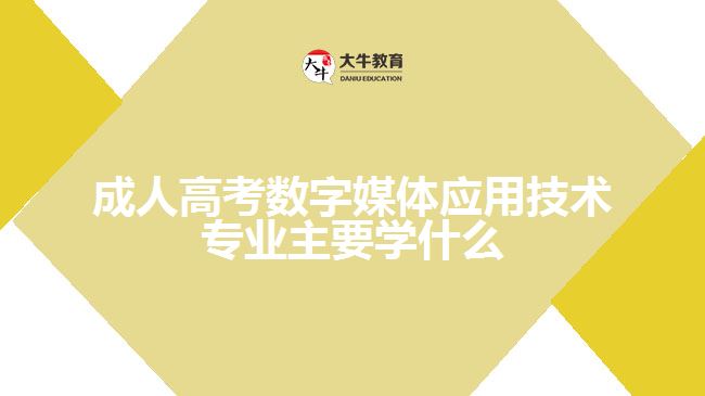 成人高考數(shù)字媒體應用技術(shù)專業(yè)主要學什么