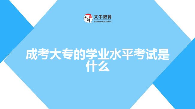 成考大專的學業(yè)水平考試是什么