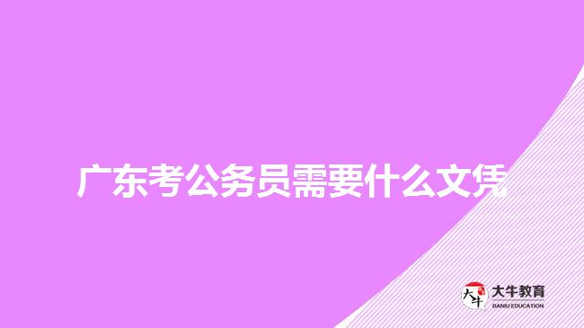 廣東考公務員需要什么文憑