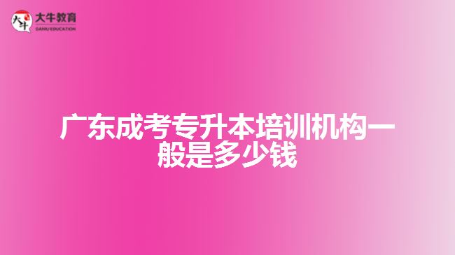 廣東成考專升本培訓(xùn)機(jī)構(gòu)一般是多少錢