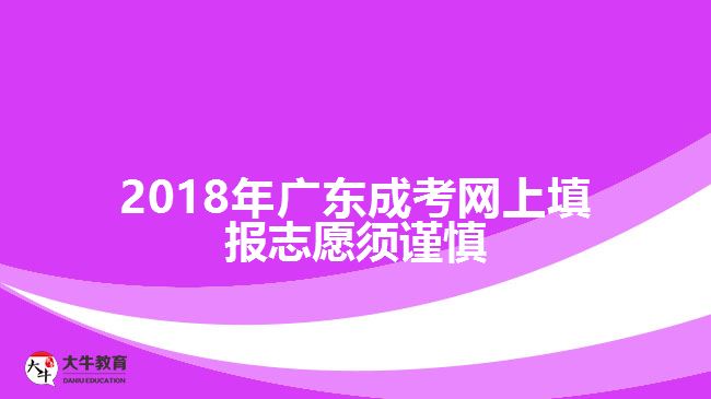 2018年廣東成考網(wǎng)上填報(bào)志愿須謹(jǐn)慎