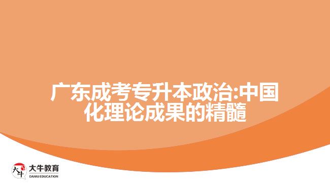 廣東成考專升本政治:中國(guó)化理論成果的精髓