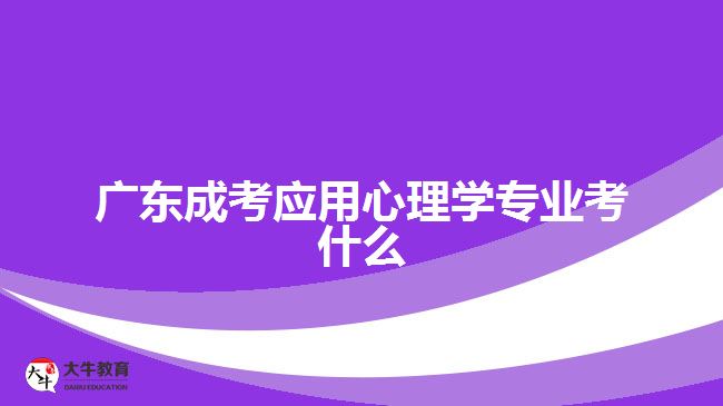 廣東成考應用心理學專業(yè)考什么