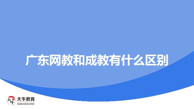 廣東網教和成教有什么區(qū)別