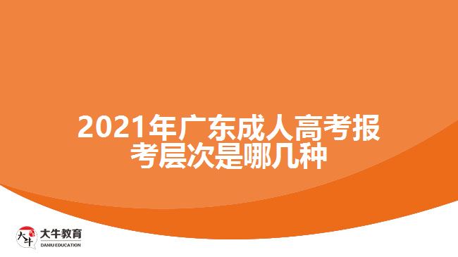 2021年廣東成人高考報(bào)考層次