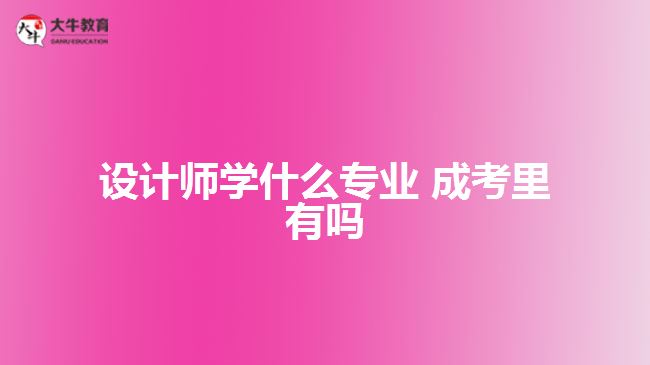 設(shè)計師學(xué)什么專業(yè) 成考里有嗎