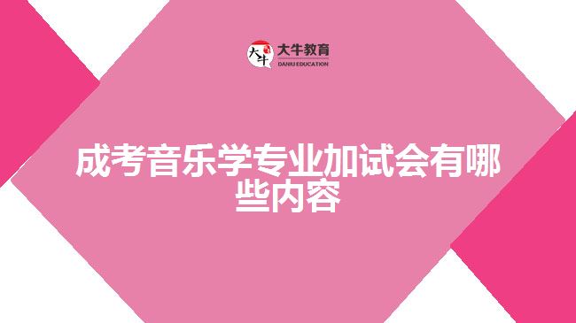 成考音樂學專業(yè)加試會有哪些內(nèi)容