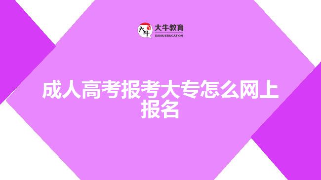 成人高考報(bào)考大專怎么網(wǎng)上報(bào)名