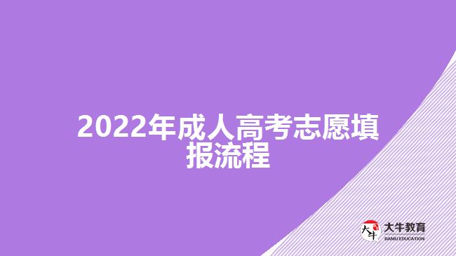 2022年成人高考志愿填報(bào)流程