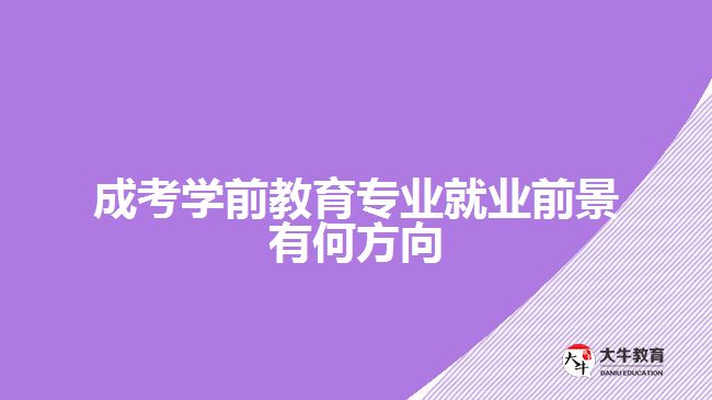 成考學(xué)前教育專業(yè)就業(yè)前景有何方向