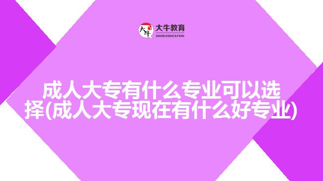 成人大專有什么專業(yè)可以選擇(成人大?，F(xiàn)在有什么好專業(yè))