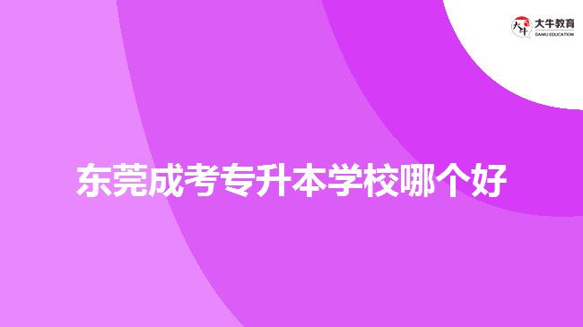 東莞成考專升本學校哪個好