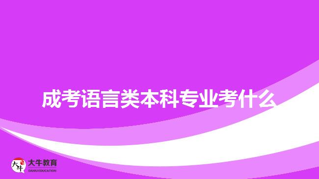 成考語言類本科專業(yè)考什么