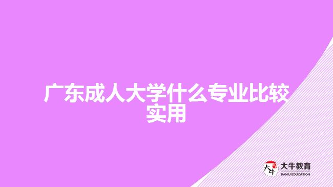 廣東成人大學(xué)什么專業(yè)比較實(shí)用