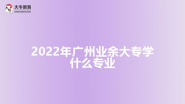 2022年廣州業(yè)余大專(zhuān)學(xué)什么專(zhuān)業(yè)