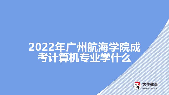 廣州航海學(xué)院成考計算機(jī)專業(yè)學(xué)什么