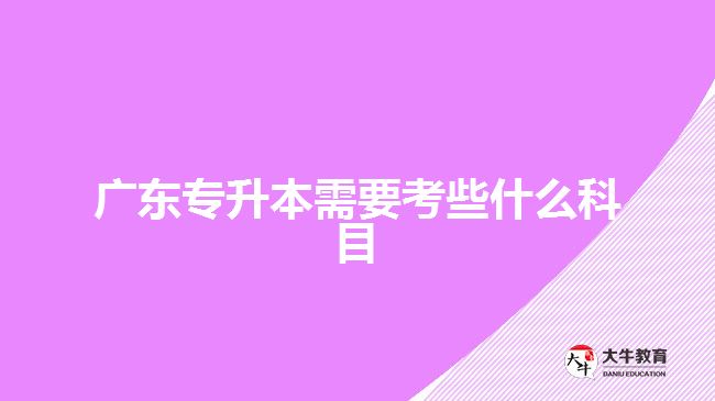 廣東專升本需要考些什么科目