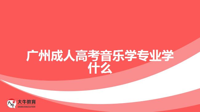 廣州成人高考音樂學專業(yè)學什么