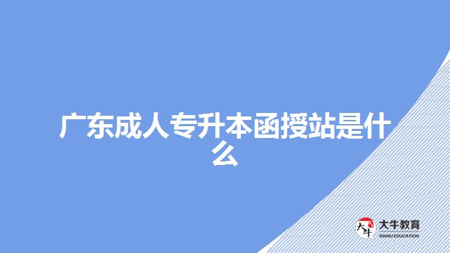 廣東成人專升本函授站是什么