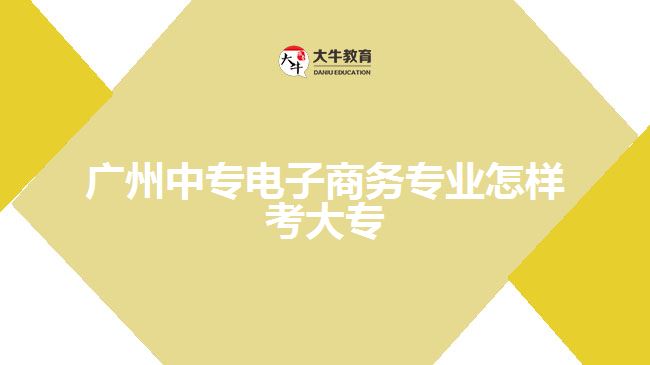 廣州中專電子商務專業(yè)怎樣考大專