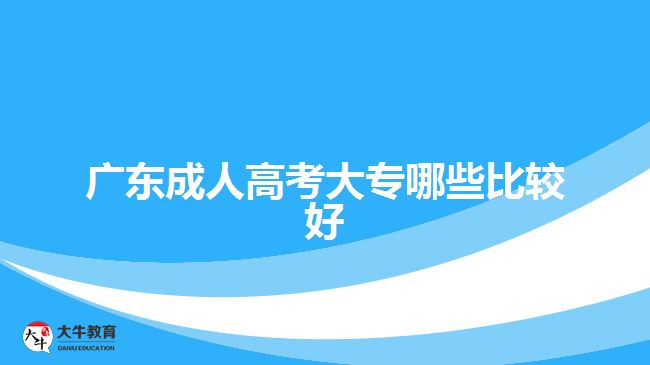 廣東成人高考大專哪些比較好