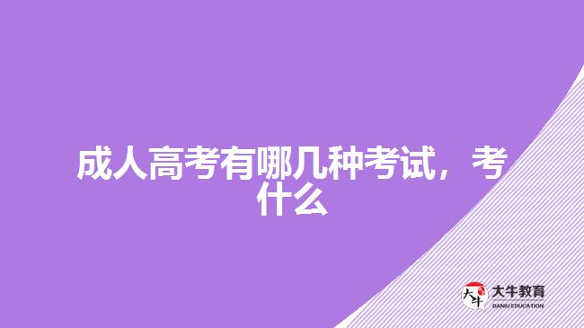 成人高考有哪幾種考試，考什么