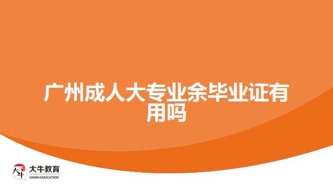 廣州成人大專業(yè)余畢業(yè)證有用嗎