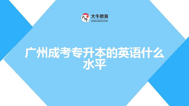 廣州成考專升本的英語什么水平