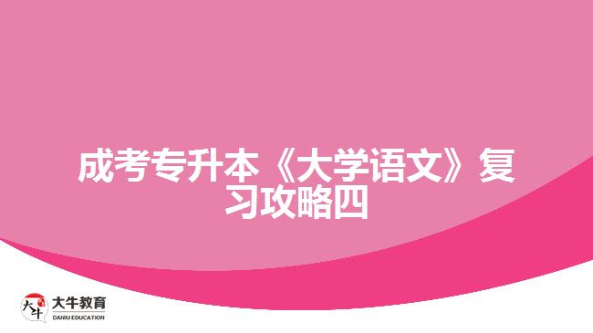 成考專升本《大學(xué)語文》復(fù)習(xí)攻略四