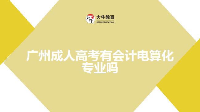 廣州成人高考有會(huì)計(jì)電算化專業(yè)嗎