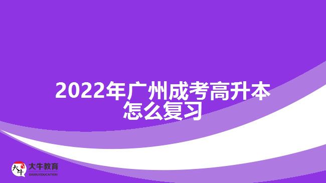 2022年廣州成考高升本怎么復習