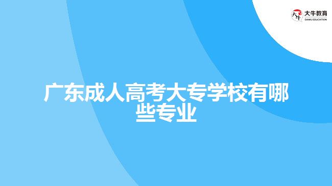 廣東成人高考大專學(xué)校有哪些專業(yè)