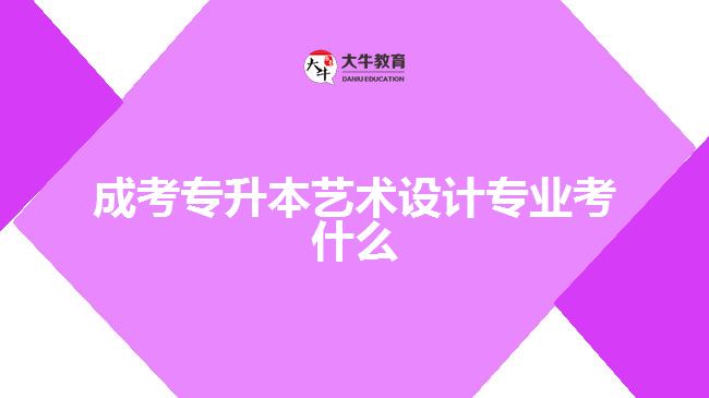 成考專升本藝術(shù)設計專業(yè)考什么