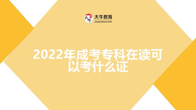 2022年成考?？圃谧x可以考什么證