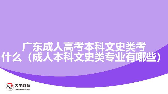 廣東成人高考本科文史類(lèi)考什么