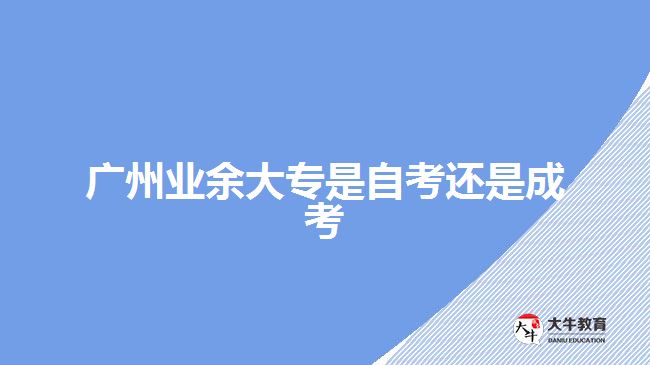 廣州業(yè)余大專(zhuān)是自考還是成考