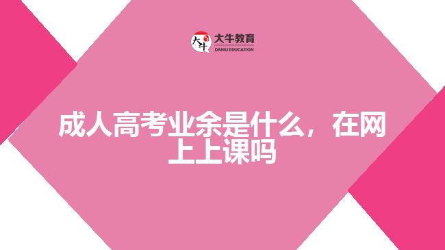 成人高考業(yè)余是什么，在網(wǎng)上上課嗎