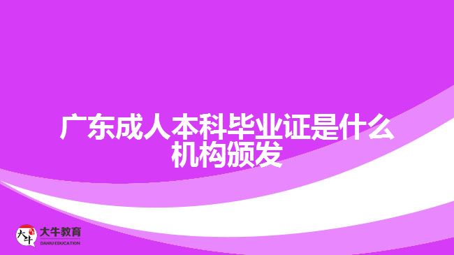 廣東成人本科畢業(yè)證是什么機構頒發(fā)