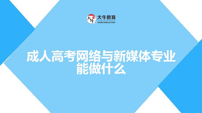 成人高考網絡與新媒體專業(yè)能做什么