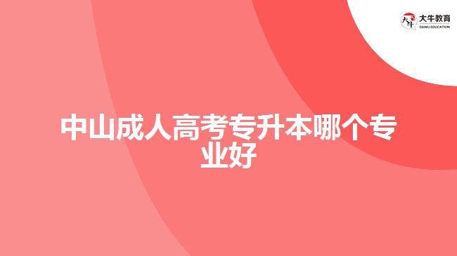 中山成人高考專升本哪個(gè)專業(yè)好