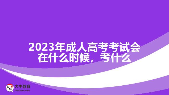 成人高考考試會在什么時候，考什么